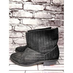 Joe's Black Suede Leather Western Casual Pull On Heel Boots Women Sz 7M US/38EU